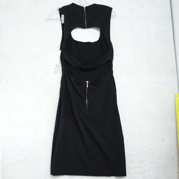 Nicole Miller Body Con Dress Womens Size 4 Black backless Sleeveless - Picture 9 of 13